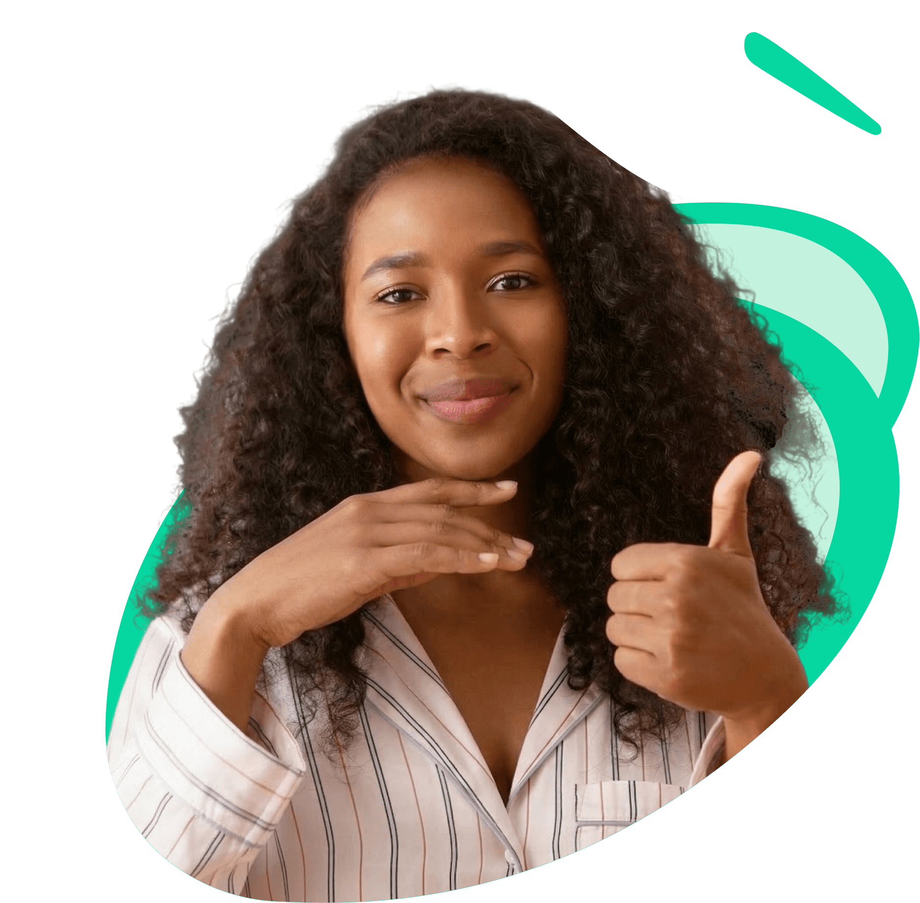 Group cohort learner giving thumbs up